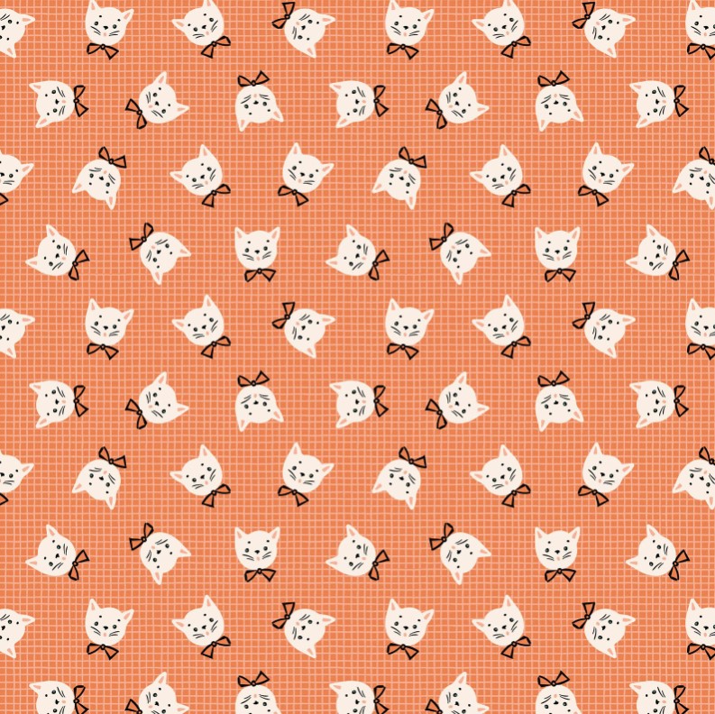 Sweet Tooth Kitty Box Orange from Poppie Cotton