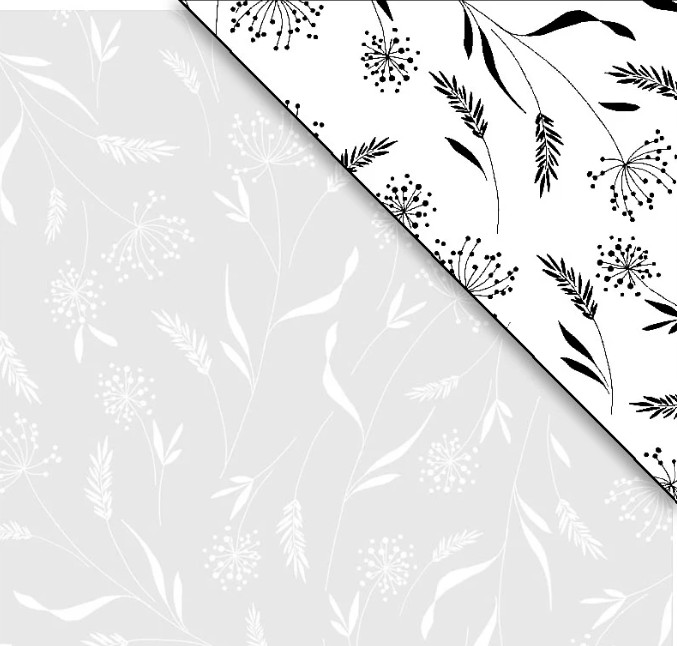 Ramblings 14 Delicate Sprigs White on White from P&B Textiles