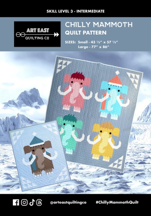 Chilly Mammoth Quilt Pattern from Art East Quilting Co