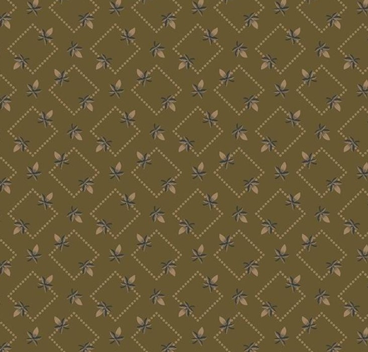 Garden Tale Diamond Floral Aged Bronze from Windham Fabrics