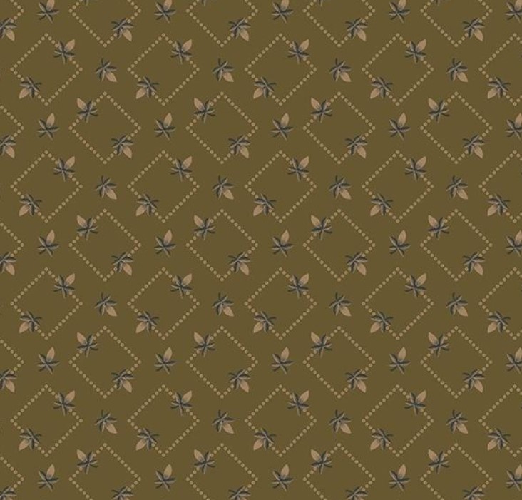 Garden Tale Diamond Floral Aged Bronze from Windham Fabrics