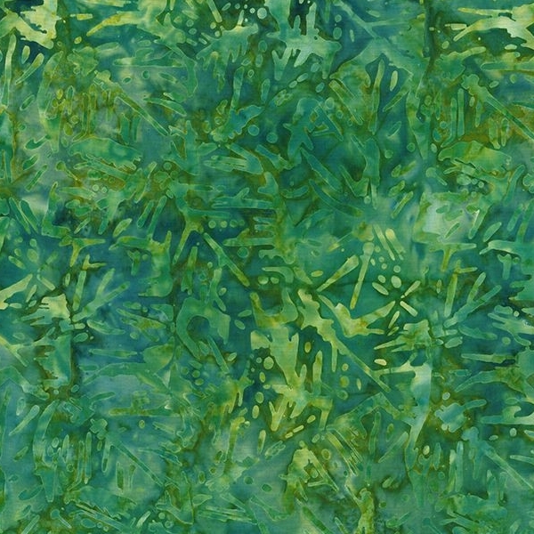 Mystic Vineyard Batik Banana Leaf Green from Wilmington Prints