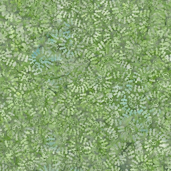 Mystic Vineyard Batik Spiral Vines Light Green from Wilmington Prints