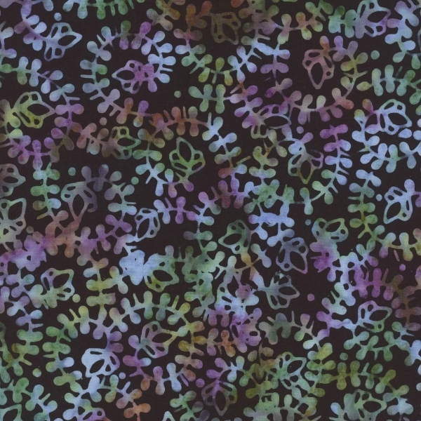 Mystic Vineyard Batik Spiral Vines Black Multi from Wilmington Prints