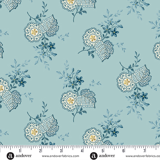 Beach House Plumeria Powder by Edyta Sitar of Laundry Basket Quilts for Andover Fabrics