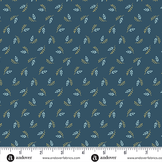 Beach House Seascape Midnight by Edyta Sita of Laundry Basket Quilts for Andover Fabrics