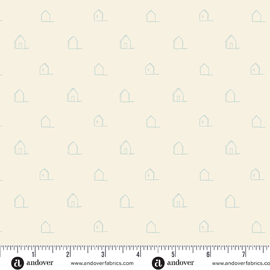 Beach House Sand Castles Linen by Edyta Sitar of Laundry Basket Quilts for Andover Fabrics
