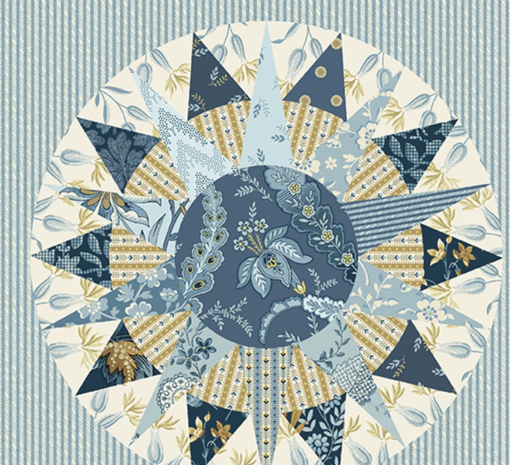 Beach House Marine Compass Multi by Edyta Sitar of Laundry Basket Quilts for Andover Fabrics