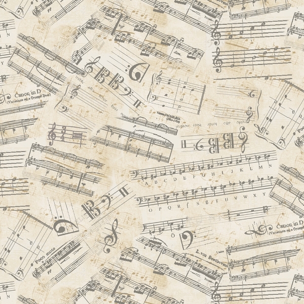 Sonata Antique Musical Scales from Timeless Treasures Fabrics