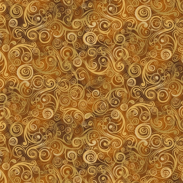 Sonata Swirls on Music Notes Brown from Timeless Treasures Fabrics