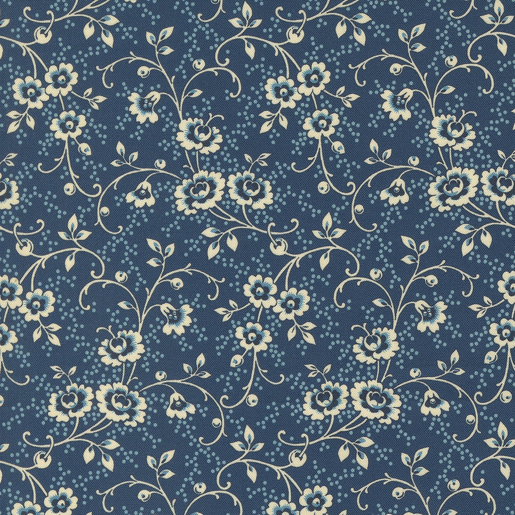 Lydias Lace Jessies Bouquet Indigo from Moda