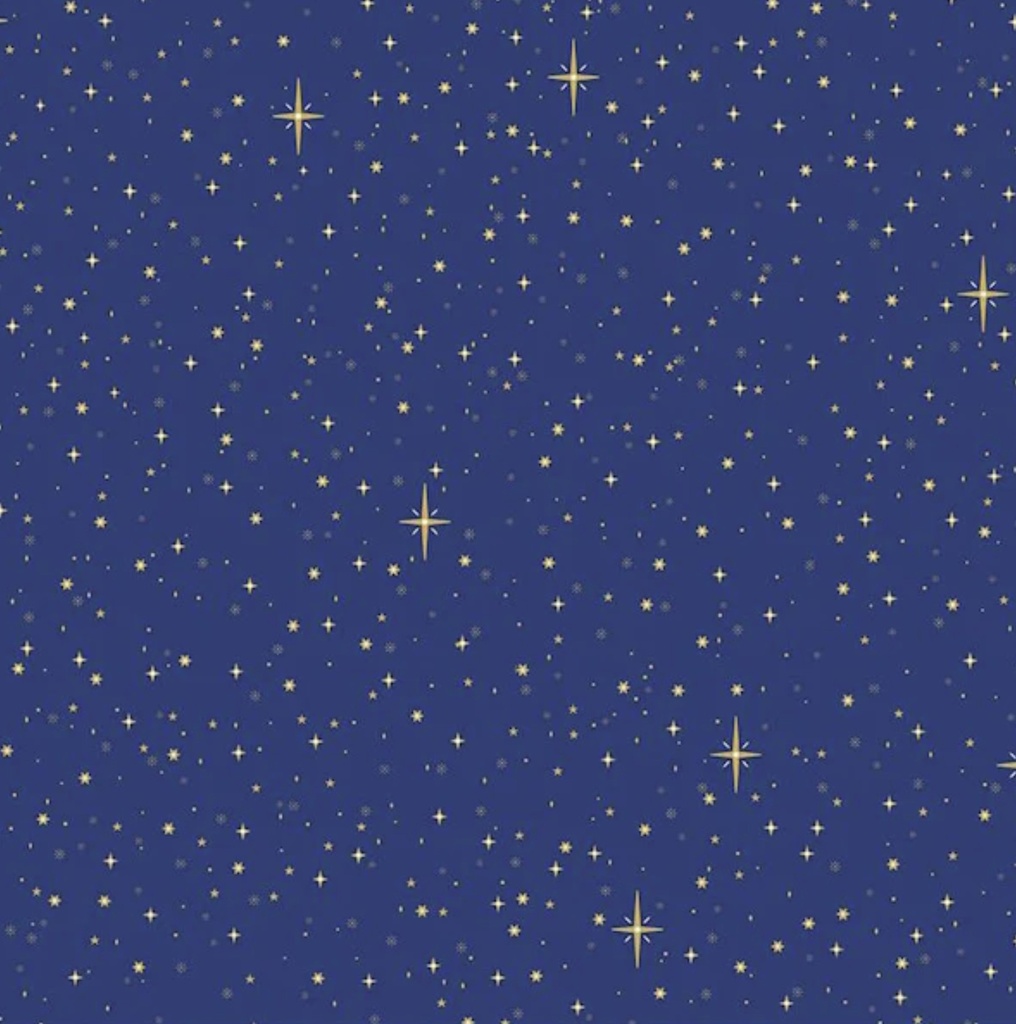 Christmas Wishes Starry Sky Blue from Riley Blake