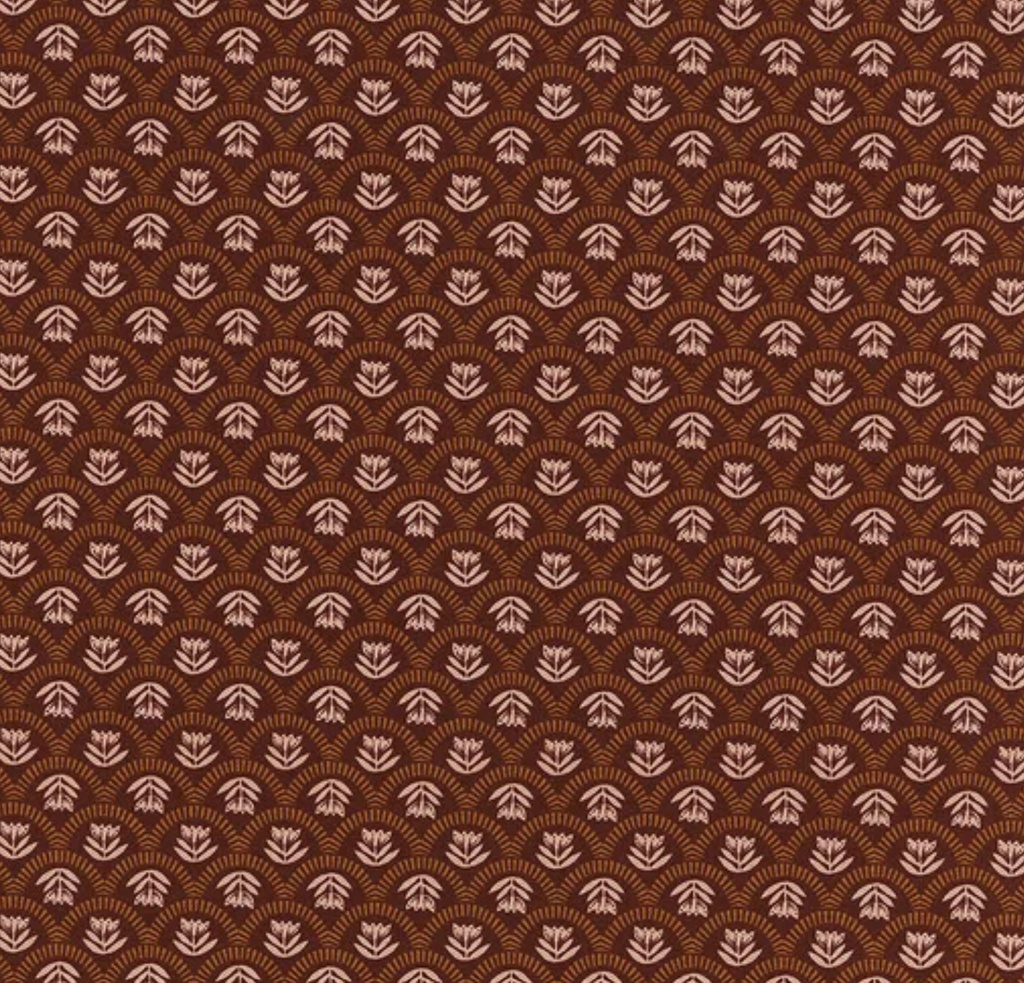 Folk Lore Scallop Burgundy from Moda