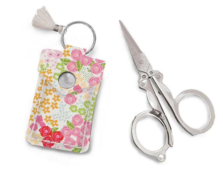 Floral Leather Scissor Pouch