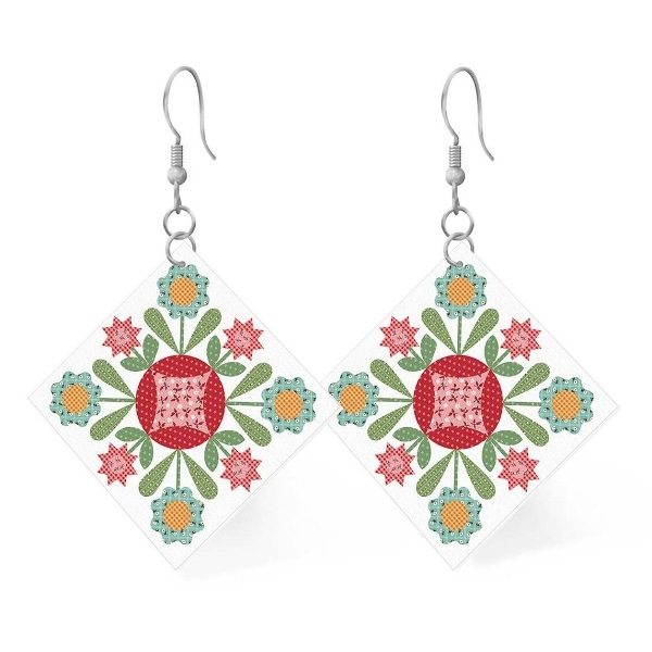 Prairie Leather Earrings by Lori Holt for Riley Blake Designs