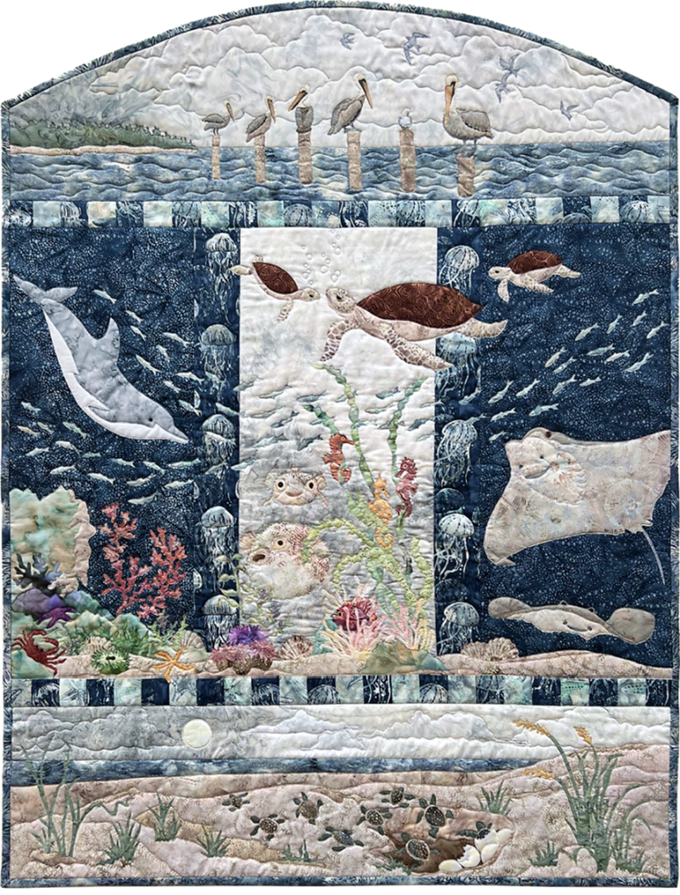 Poetry of the Sea Quilt Kit by McKenna Ryan for Hoffman Fabrics