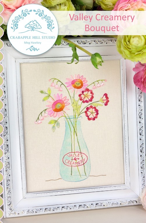 Valley Creamery Bouquet Embroidery Pattern by Meg Hawkey for Crabapple Hill Studio