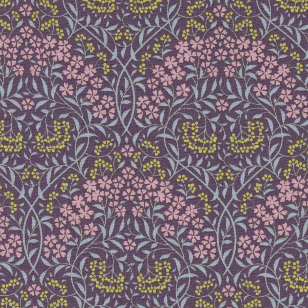 Tilda Sanctuary Larissa Eggplant by Tone Finnanger for Tilda Fabrics