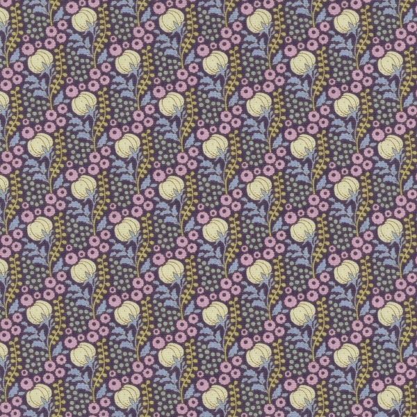 Sanctuary Cottonfield Eggplant by Tone Finnanger for Tilda Fabrics