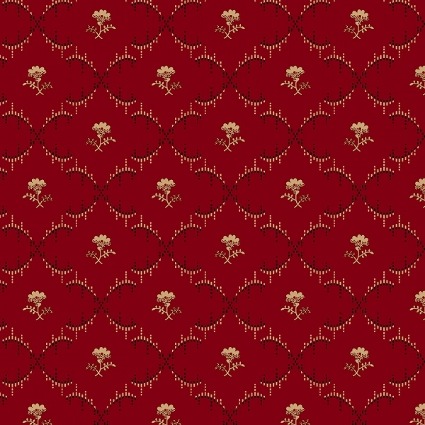 Strawberry Emery X Flower Red by Pam Buda for Marcus Fabrics