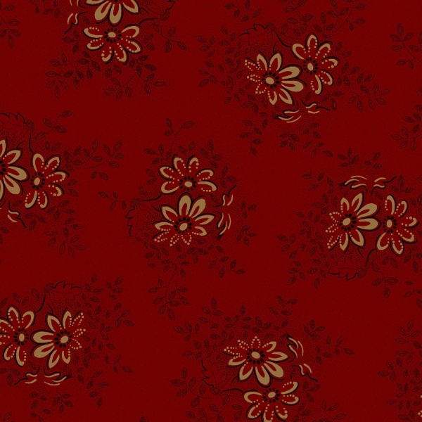 Strawberry Emery Strawberry Bouquet Red by Pam Buda for Marcus Fabrics