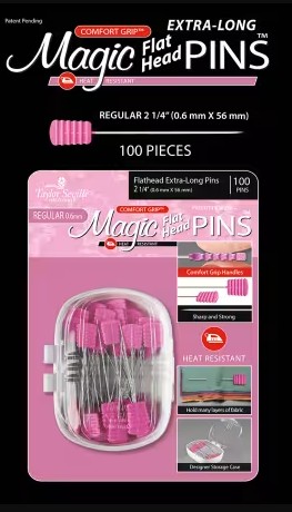 Magic Pins Flathead Extra Long Regular 0.6mm 100pc