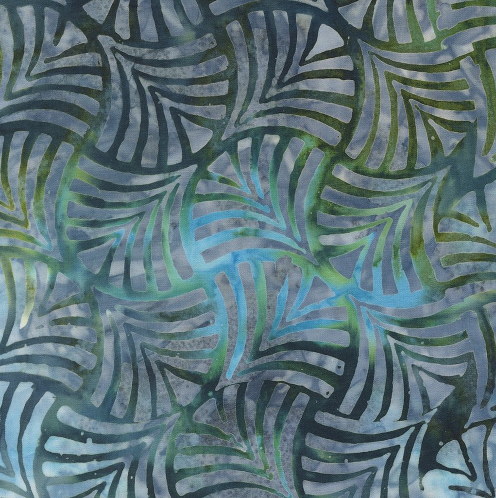 Blue Ridge Batiks Fans Lagoon from Moda Fabrics