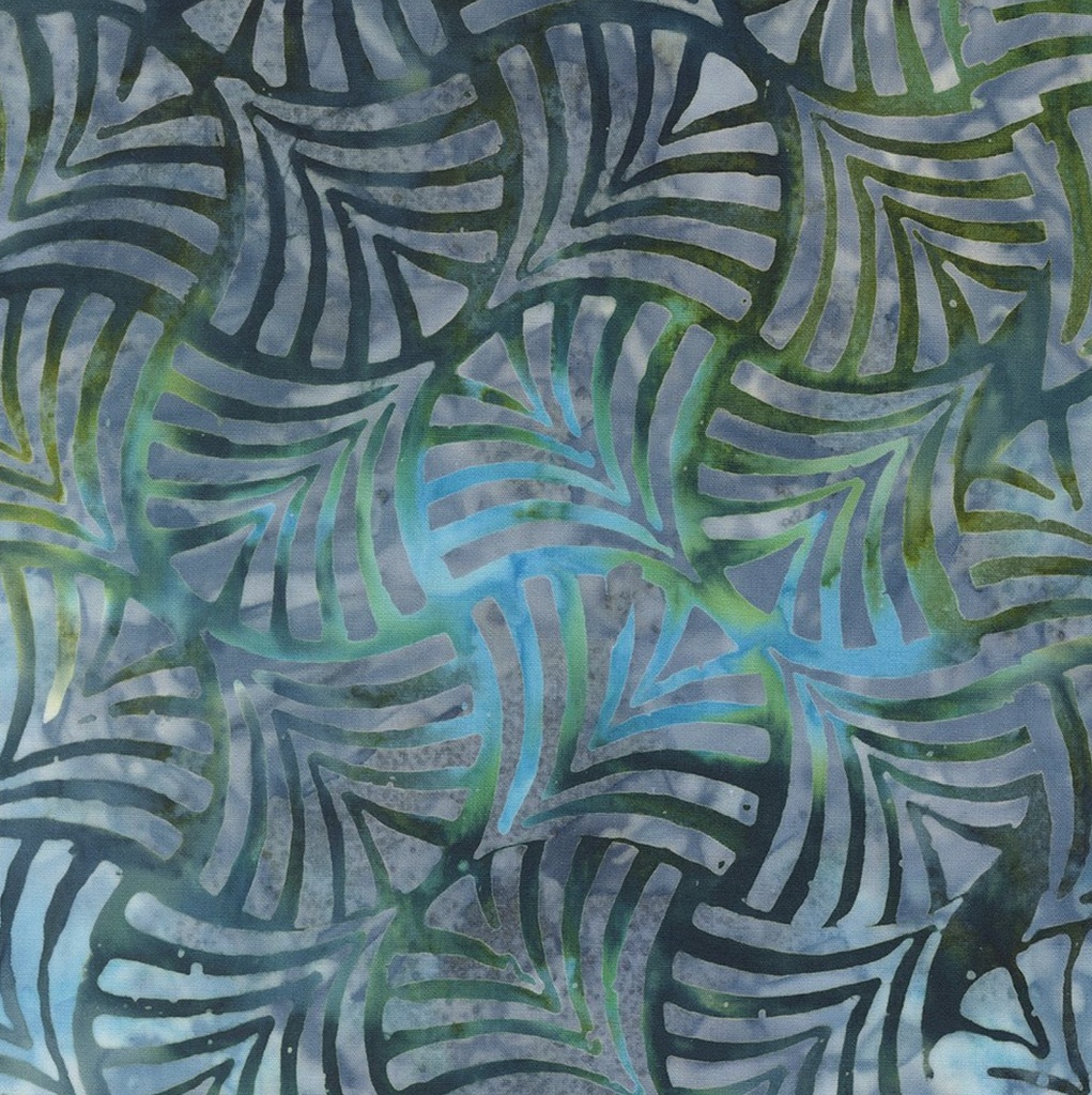 Blue Ridge Batiks Fans Lagoon