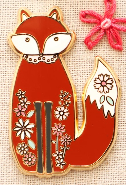 Floral Fox Magnetic Needle Minder from Flamingo Toes