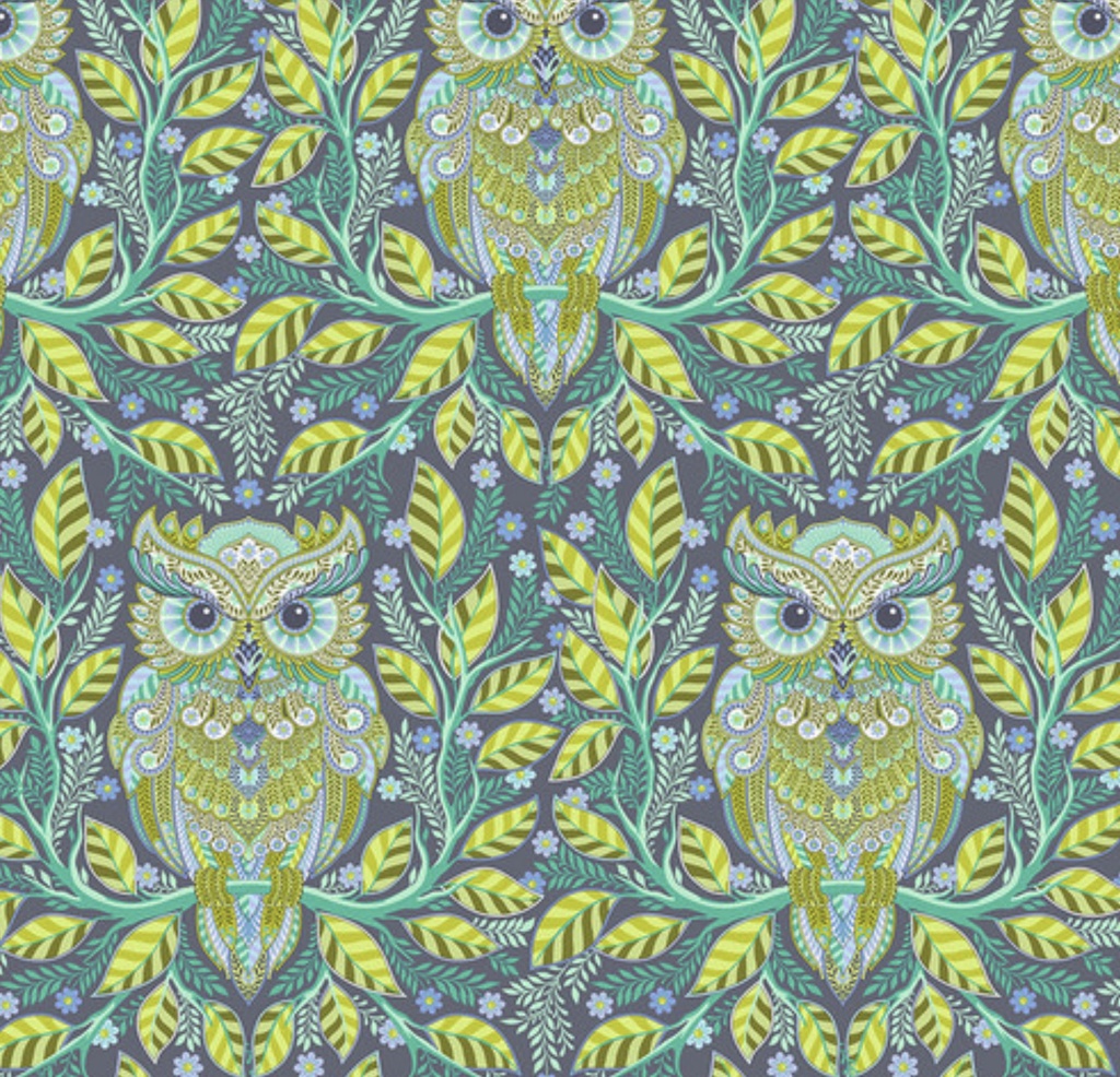 Full Moon Forest II Hootie Patootie Starlight by Tula Pink for Free Spirit