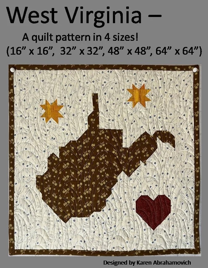 West Virginia Quilt Pattern by Karen Abrahamovich