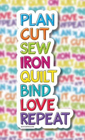 Plan, Cut, Sew Sticker from Sassafras Lane Designs