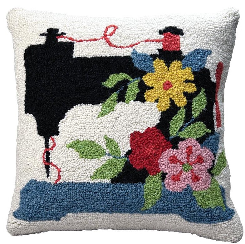 Sewing Machine Wool Pillow from Moda Fabrics