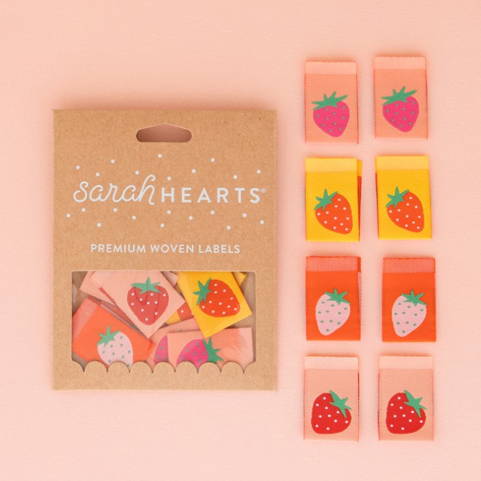 Strawberry Multipack Woven Labels