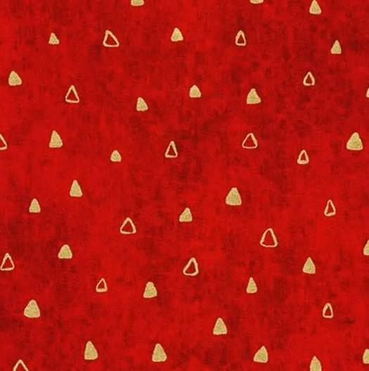 Gustav Klimt Red Triangle w/Metallic from Robert Kaufman