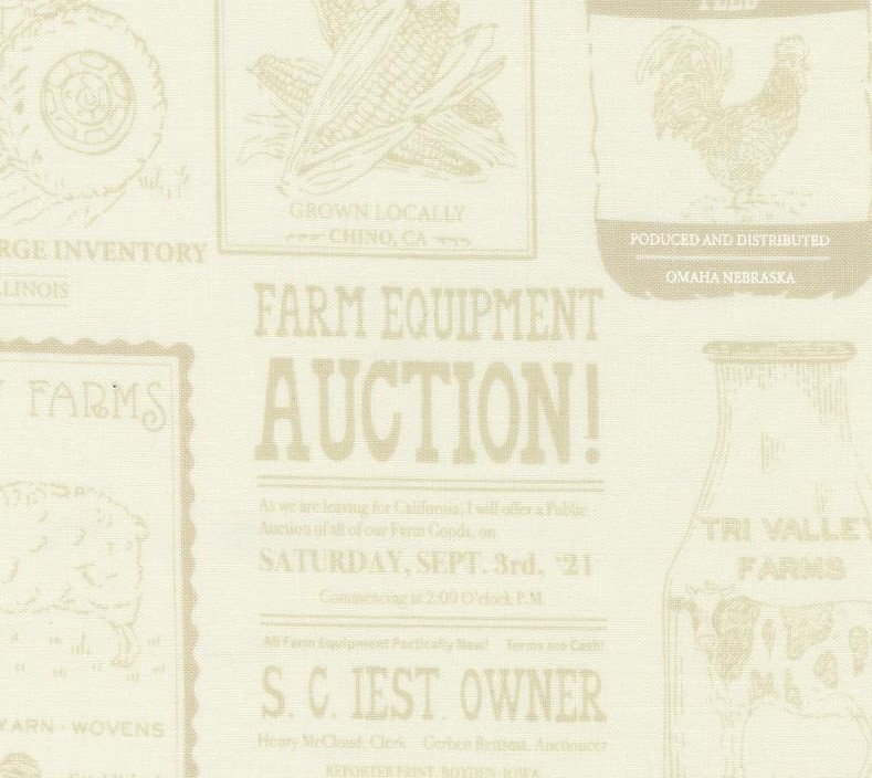 Farmstead Vintage Farm Advertisements Porcelain by Stacy Iest Hsu for Moda Fabrics