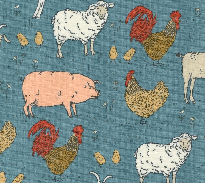 Farmstead Animal Farm Overalls by Stacy Iest Hsu for Moda Fabrics