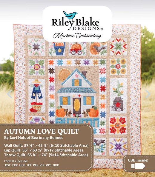 Autumn Love Quilt Projects Machine Embroidery