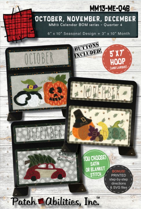 PatchAbilities Calendar Series Quarter 4 with Buttons