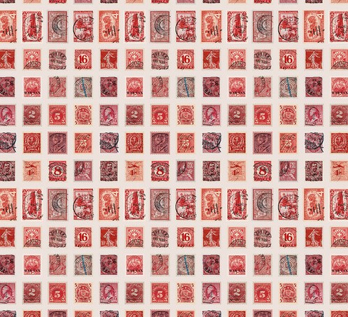 Palette Red Stamps by Tim Holtz for Free Spirit Fabrics