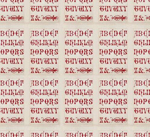 Palette Red Typography by Tim Holtz for Free Spirit Fabrics