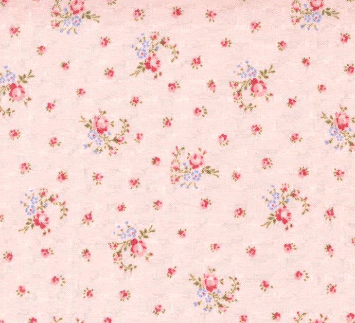 Hollyhocks and Roses Little Roses Hollyhock Pink by Bunny Hill Designs for Moda Fabrics