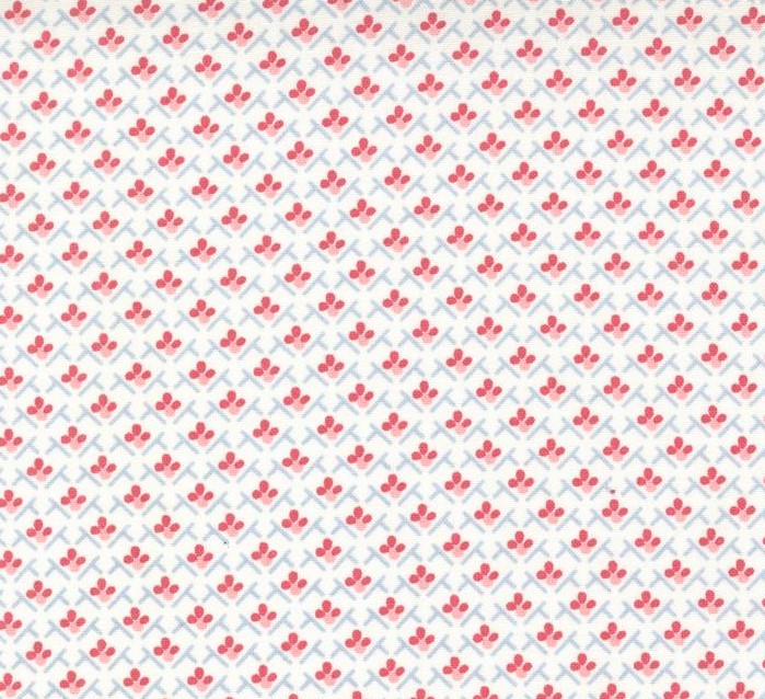 Hollyhocks and Roses Trellis Flowers Jasmine by Bunny Hill Designs for Moda Fabrics