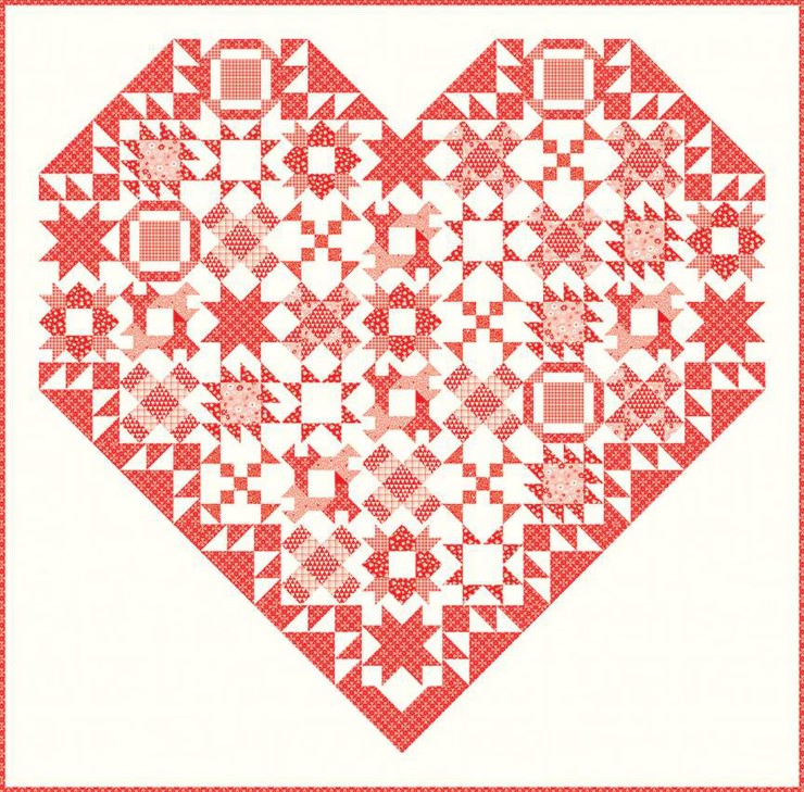 Endless Love Boxed Quilt Kit by Sandy Gervais for Riley Blake Designs