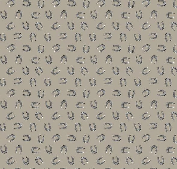 Cowboys Horseshoes Khaki by Echo Park Paper Co for Riley Blake Designs