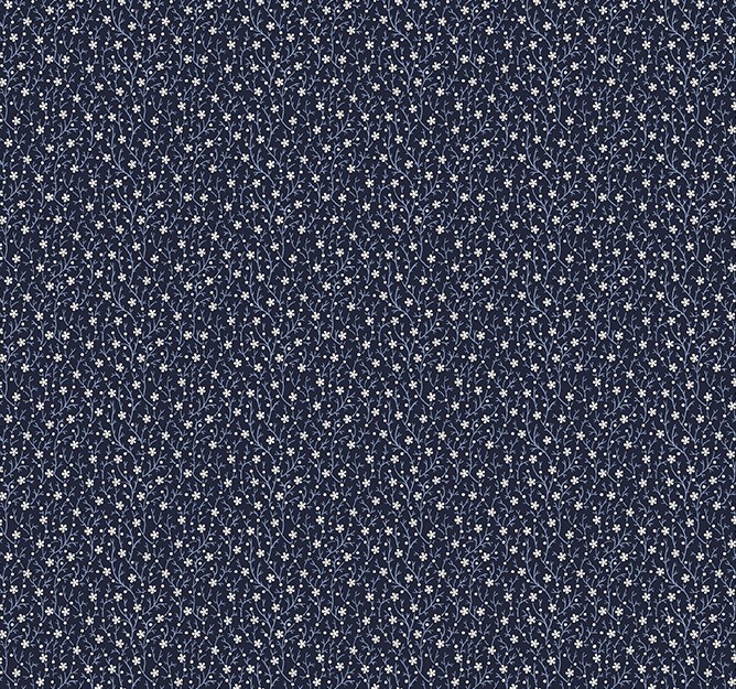 Jasper Blue Growing Vine Indigo by Whistler Studios for Windham Fabrics