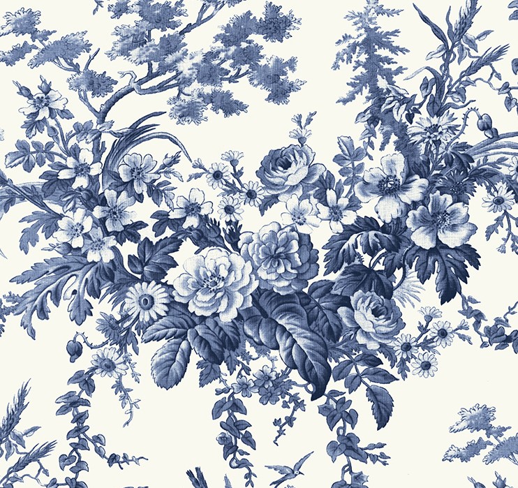 Jasper Blue Blue Bird Sanctuary Ivory by Whistler Studios for Windham Fabrics
