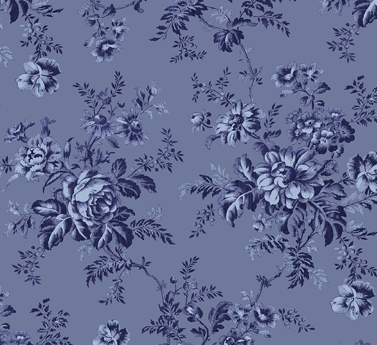 Jasper Blue Flower Picking Blue Iris by Whistler Studios for Windham Fabrics