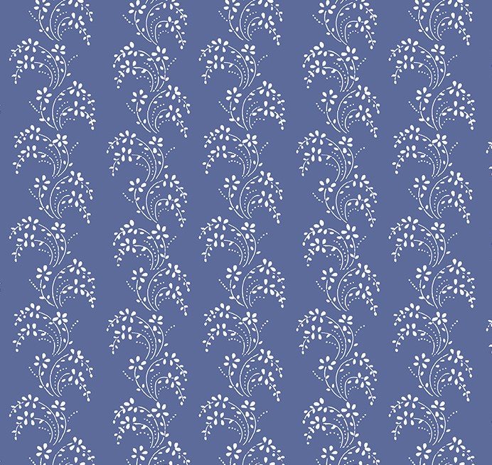 Jasper Blue Border Lace Chambray by Whistler Studios for Windham Fabrics