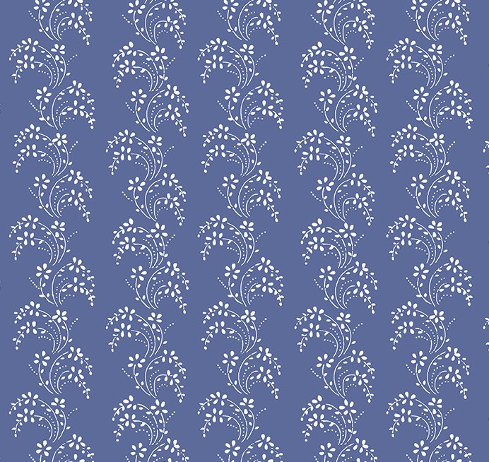 Jasper Blue Border Lace Chambray by Whistler Studios for Windham Fabrics